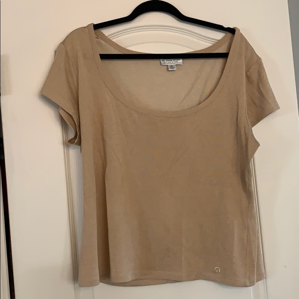 St. John Sport Hold metallic tshirt.